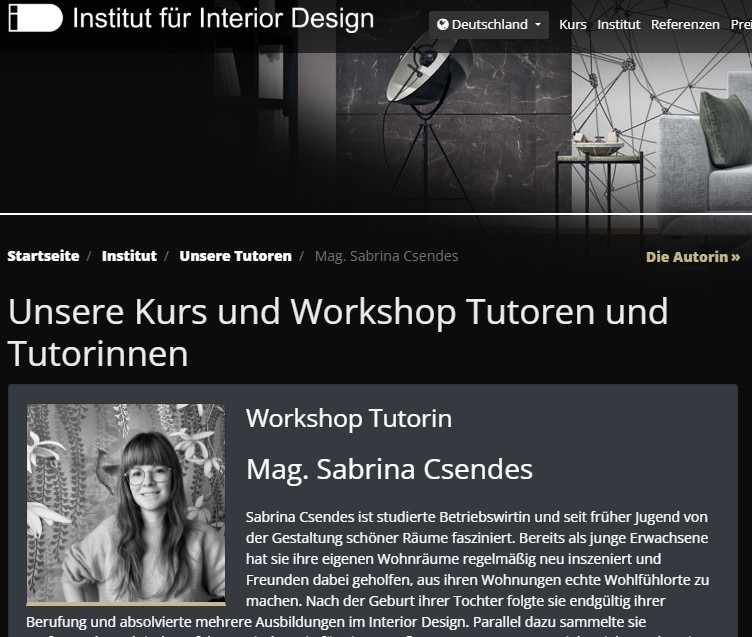 1 Sabrina Csendes – Workshop-Tutorin für Interior Design und KI
